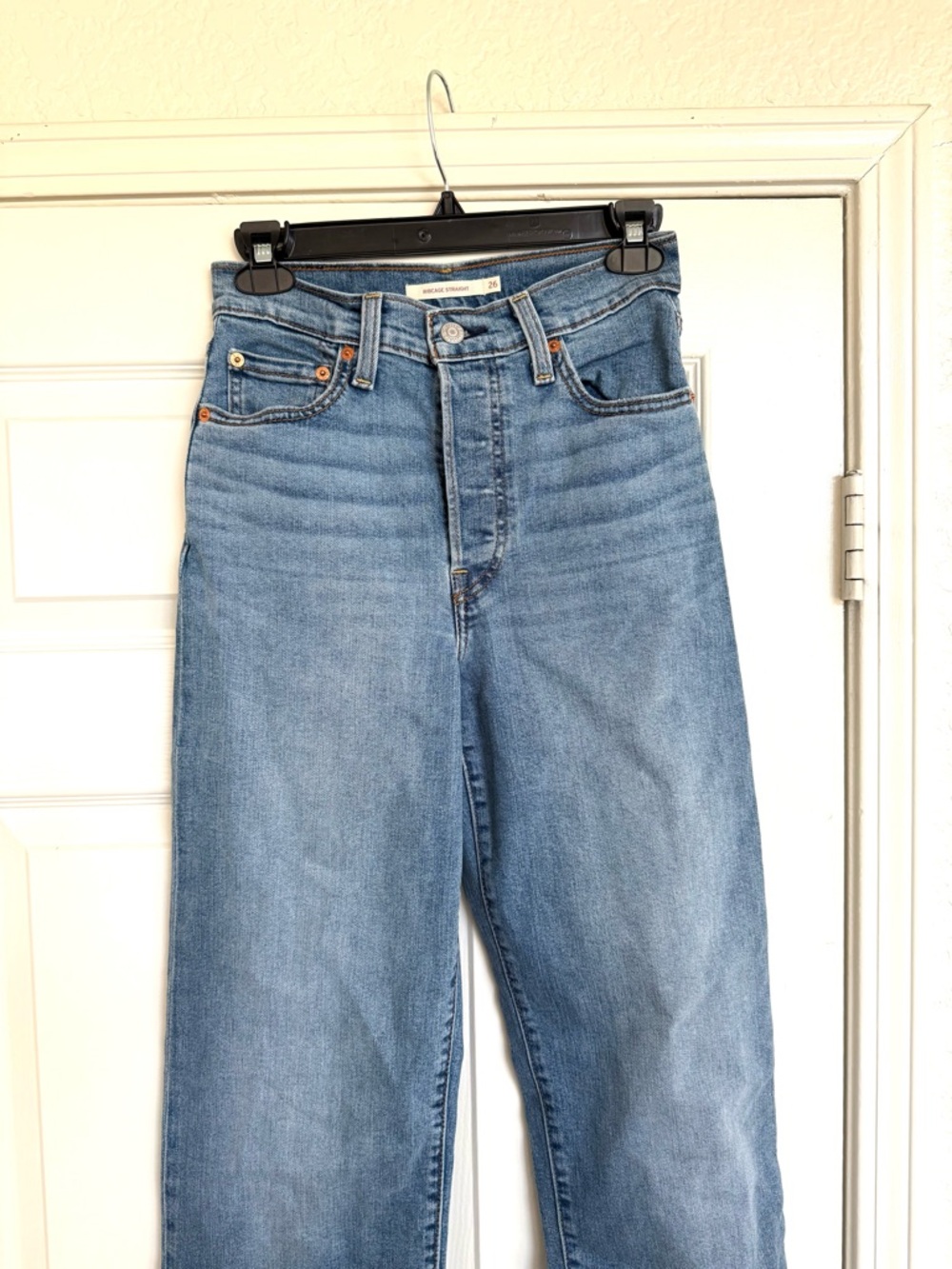 Levi’s Ribcage Full Length Straight Leg Denim Jeans 26 - Picture 4 of 7